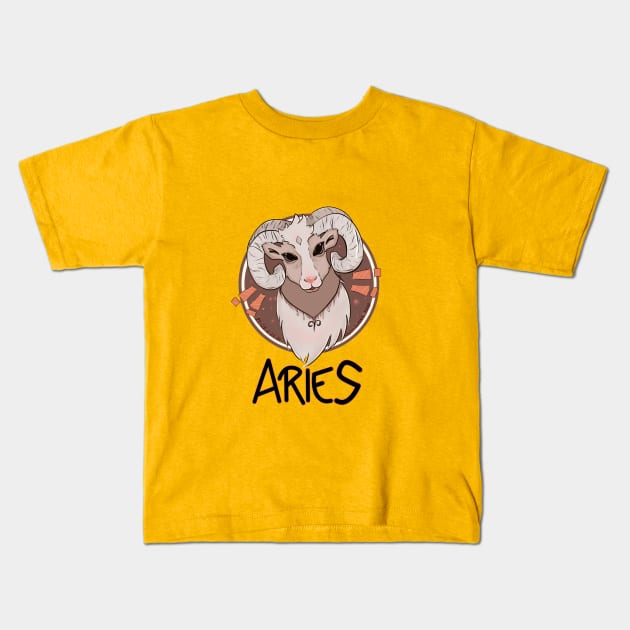 Aries zodiac sign (Men - Women) Naturalness of Fire Kids T-Shirt by KyasSan